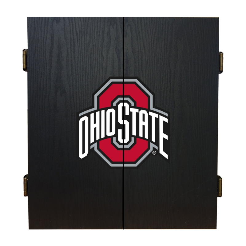 Ohio State Bristle Dartboard Cabinet Set