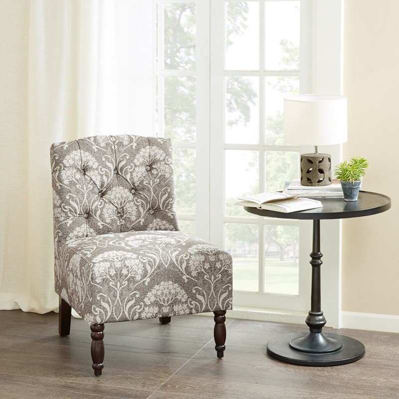 Olivet Button Tufted Armless Slipper Chair