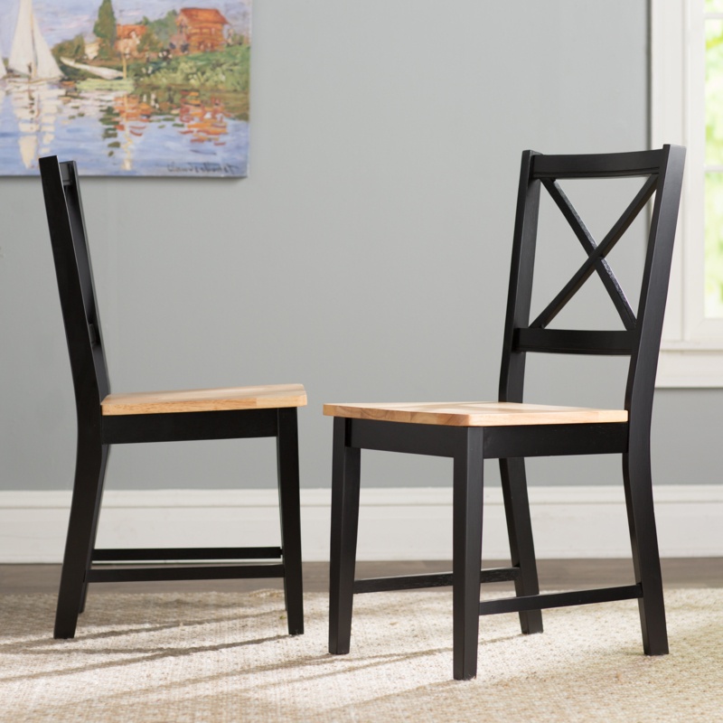 Omur Solid Wood Cross Back Side Chair