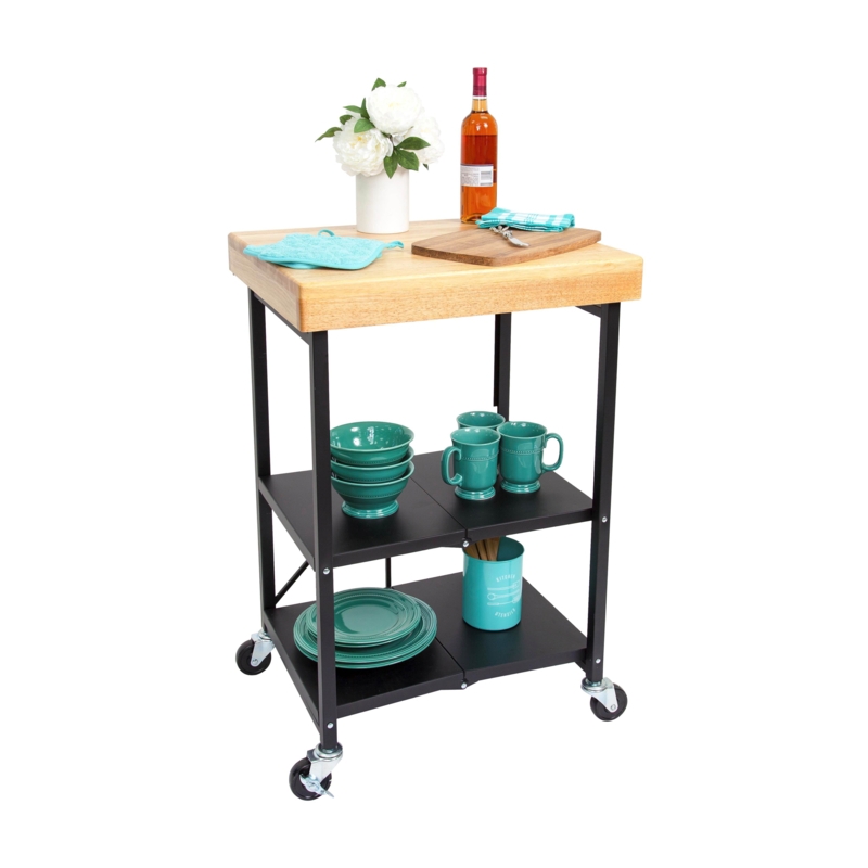 Foldable Wheeled Kitchen Island Cart