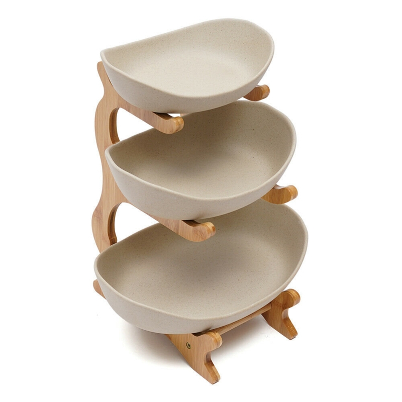3-Tier Ceramic Fruit Basket