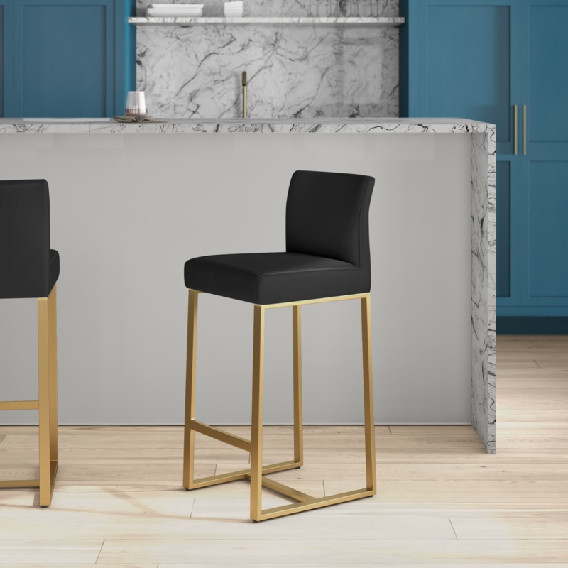 Sled Leg Eco-Leather Bar Stool