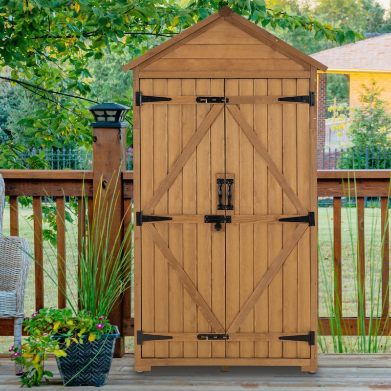 Classical Wooden Shed with Adjustable Shelves