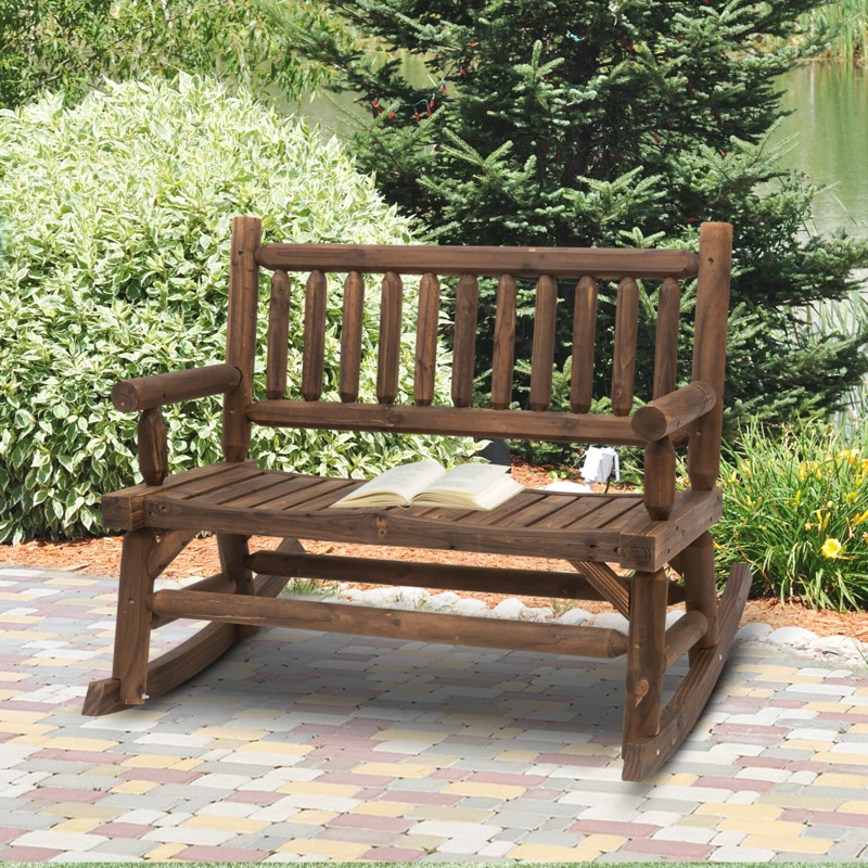 Outdoor Cheeseman Rocking Solid Wood Chair
