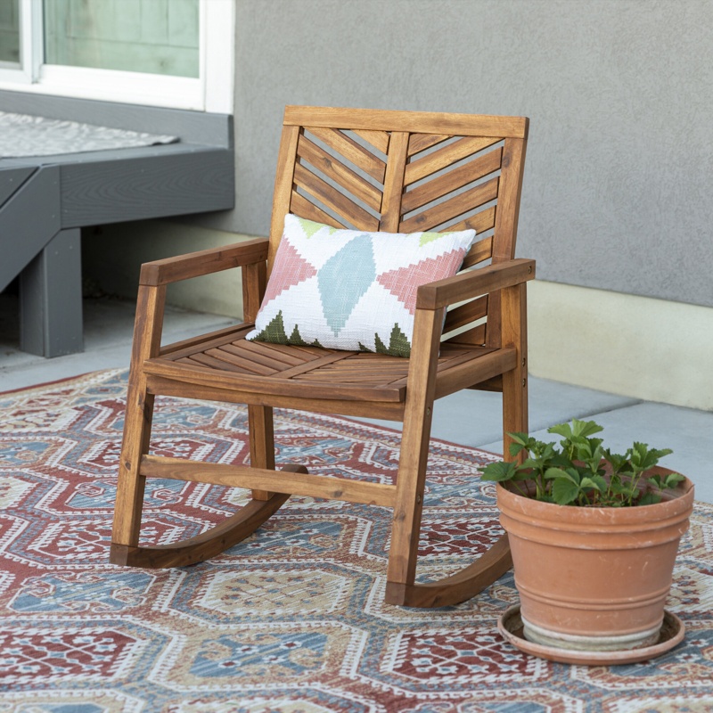 Outdoor Harbison Rocking Solid Wood Chair