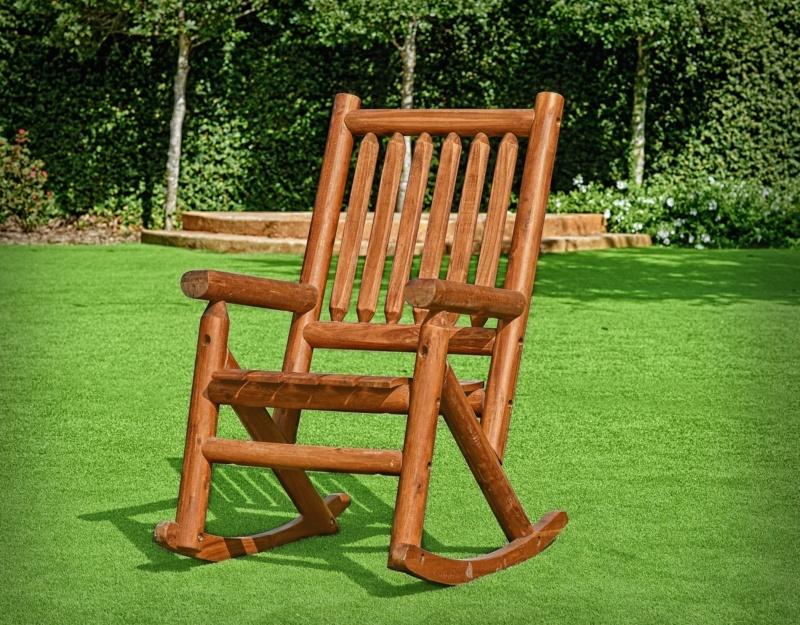 Outdoor Plinio Rocking Solid Wood Chair
