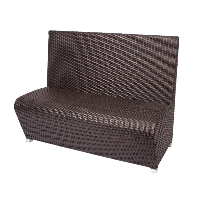 Outdoor Rattan Restaurant Bench