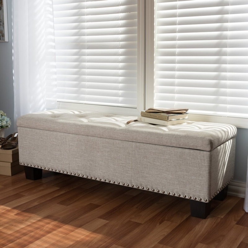 Ouzts Upholstered Flip Top Storage Bench