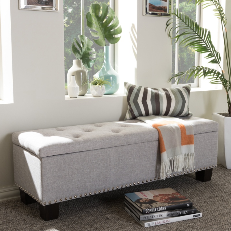 Ouzts Upholstered Flip Top Storage Bench