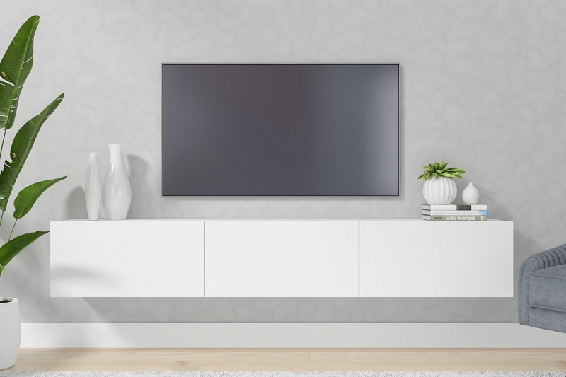 Ozge Floating Minimalist TV Stand for up to 80" TV Wall Mounted Media Console