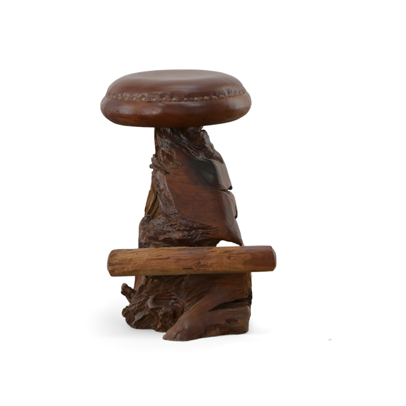 Rustic Teak Root Wood Stool