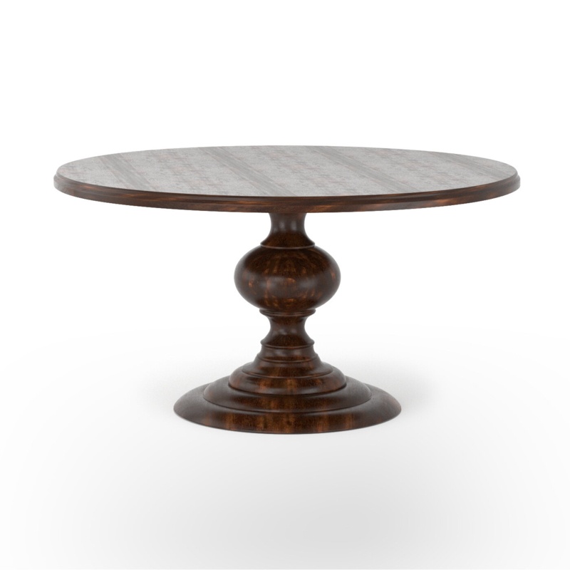 Pamela Mango Solid Wood Pedestal Dining Table