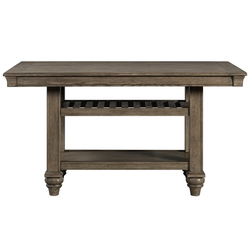 Paola Counter Height 66'' Solid Oak Dining Table