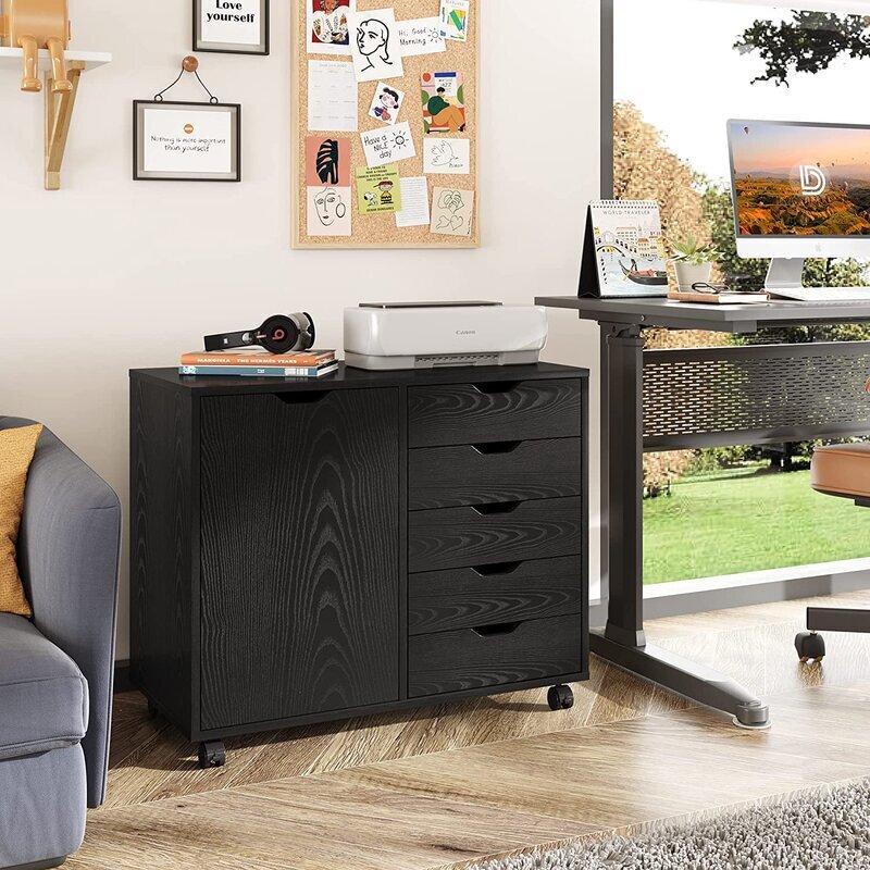 Particle board printer cupboard