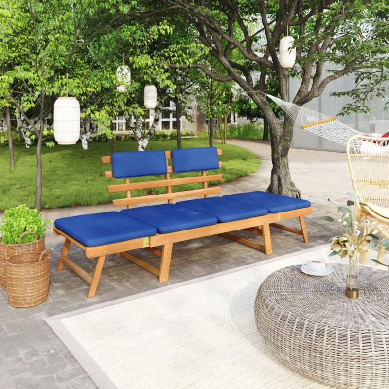Wooden Sunbed Garden Bench