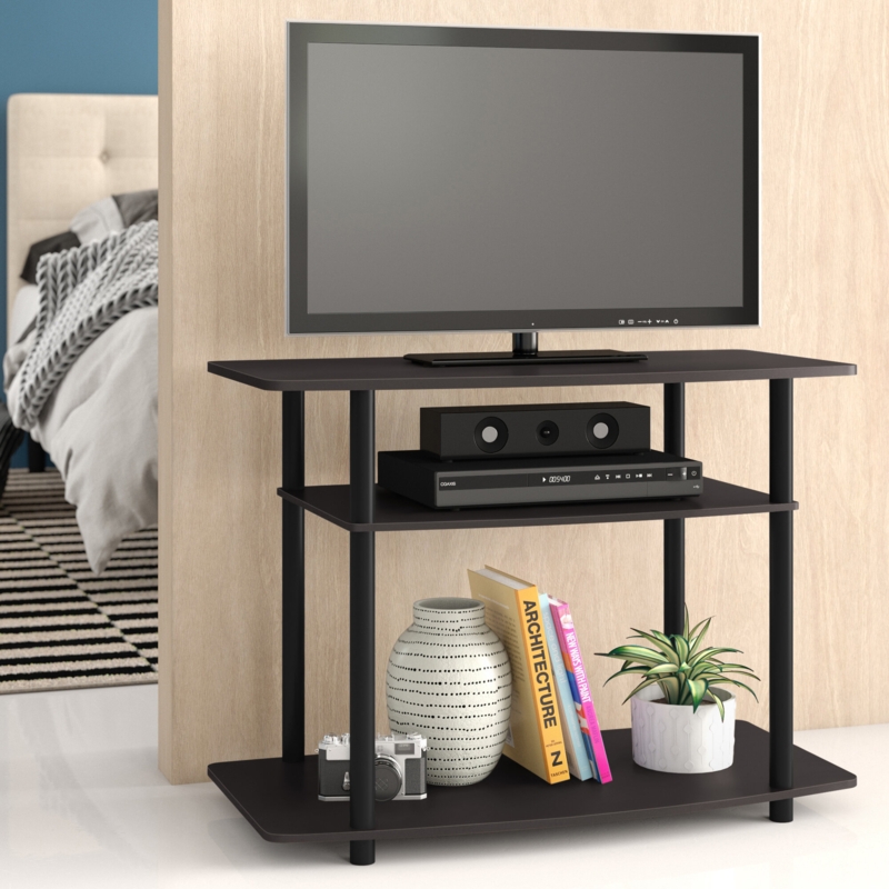 Compact TV Stand with Sound Bar Shelf