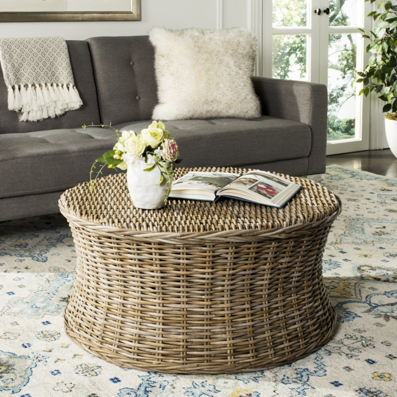 Rattan Coffee Table with Multi-Functionality