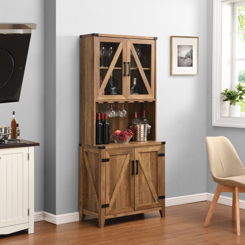 Rustic Bar Cabinet with Ample Storage