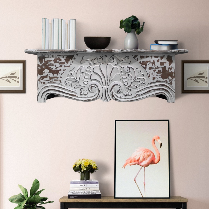 Pegues Floating Shelf with Reclaimed Wood