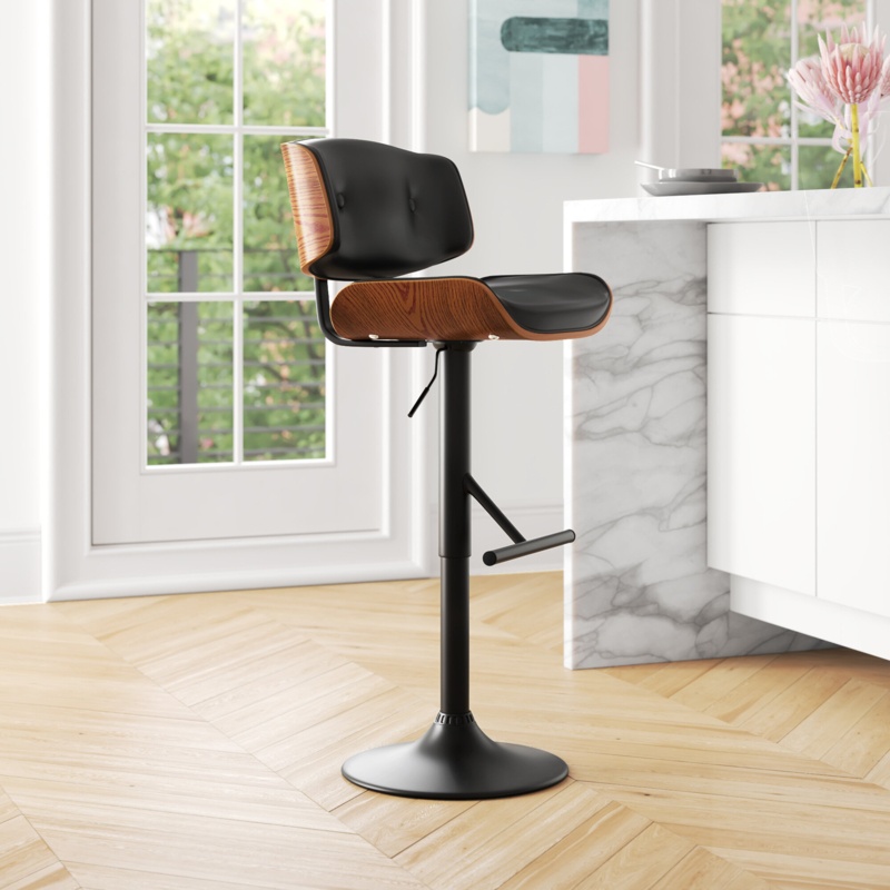 Pehrson Swivel Adjustable Height 32'' Bar Stool