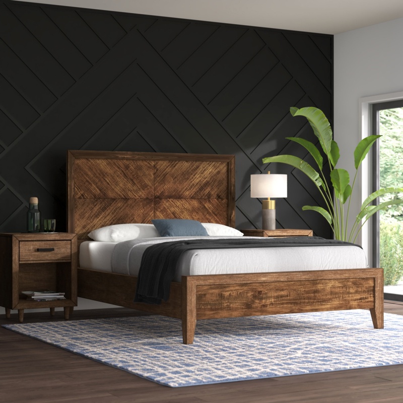 Peloquin Solid Wood Platform 3 Piece Bedroom Set