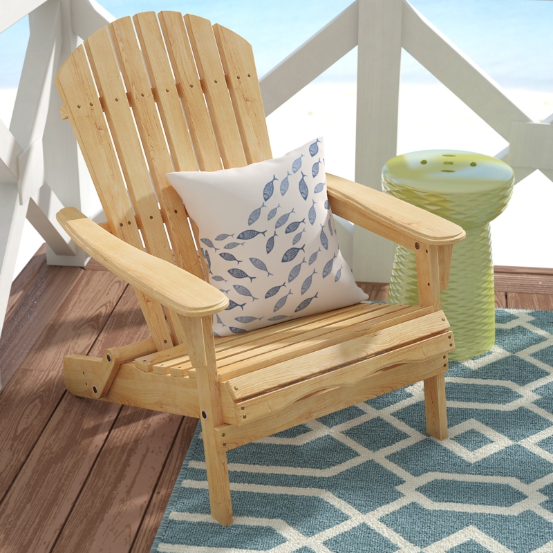 Versatile Solid Hemlock Wood Adirondack Chair