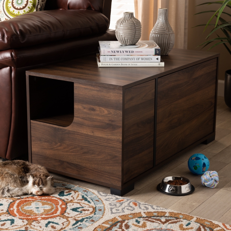 Modern Cat House with Litter Box Storage