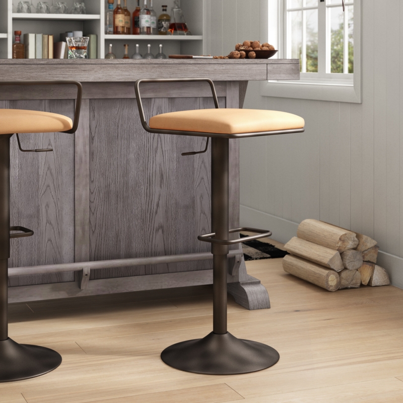 Sleek Adjustable Bar Stool Set
