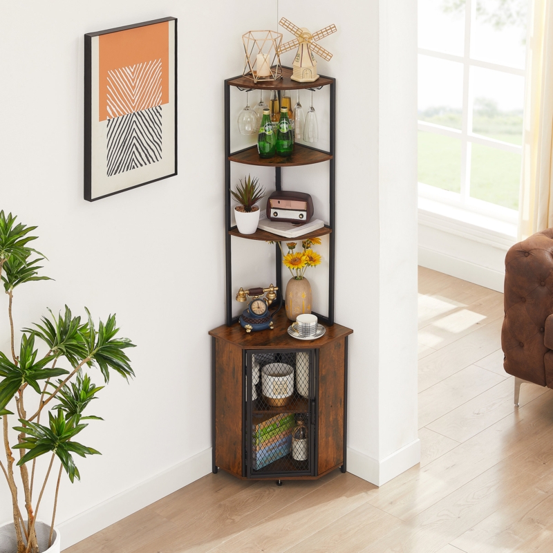 Corner Bar with Wine Storage