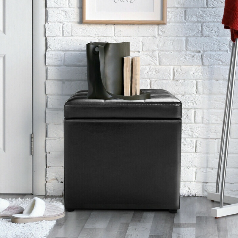 Plainview Vegan Leather Ottoman