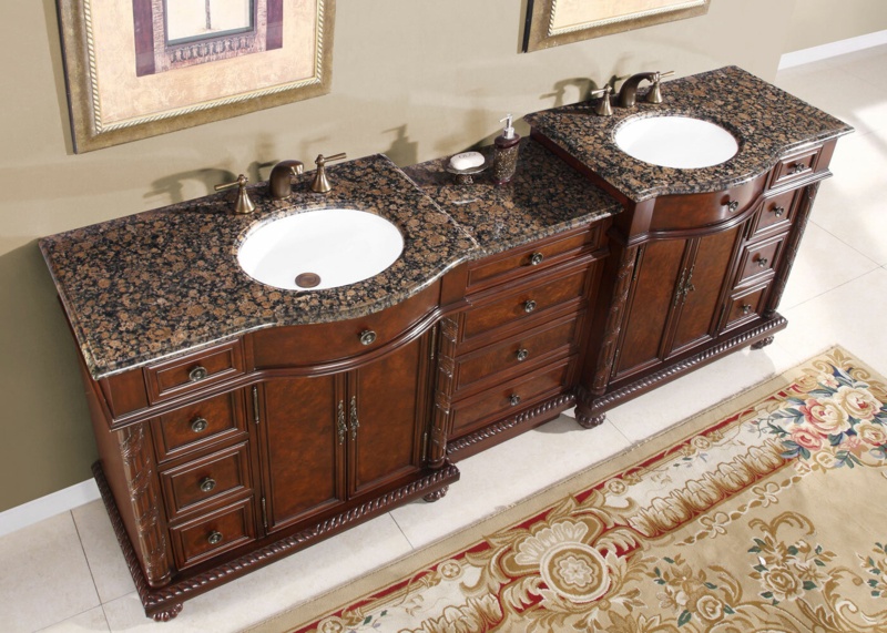 Plattsburg 90.25'' Free-standing Double Bathroom Vanity with Stone Vanity Top