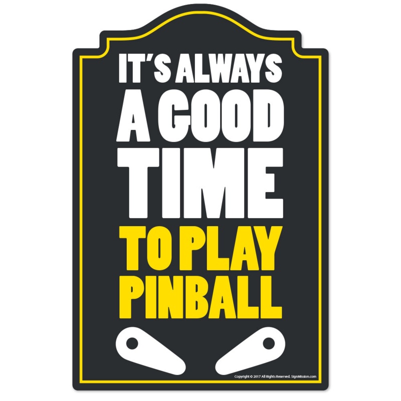 Play Pinball Novelty Sign Funny Home Decor