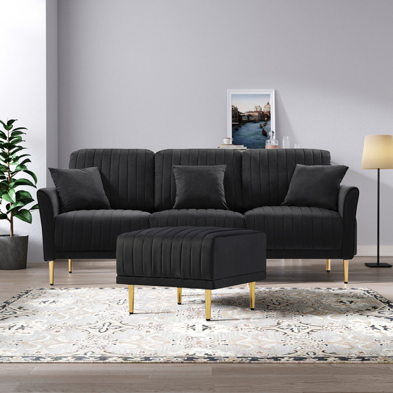 Plush Art Deco Living Room Sectional