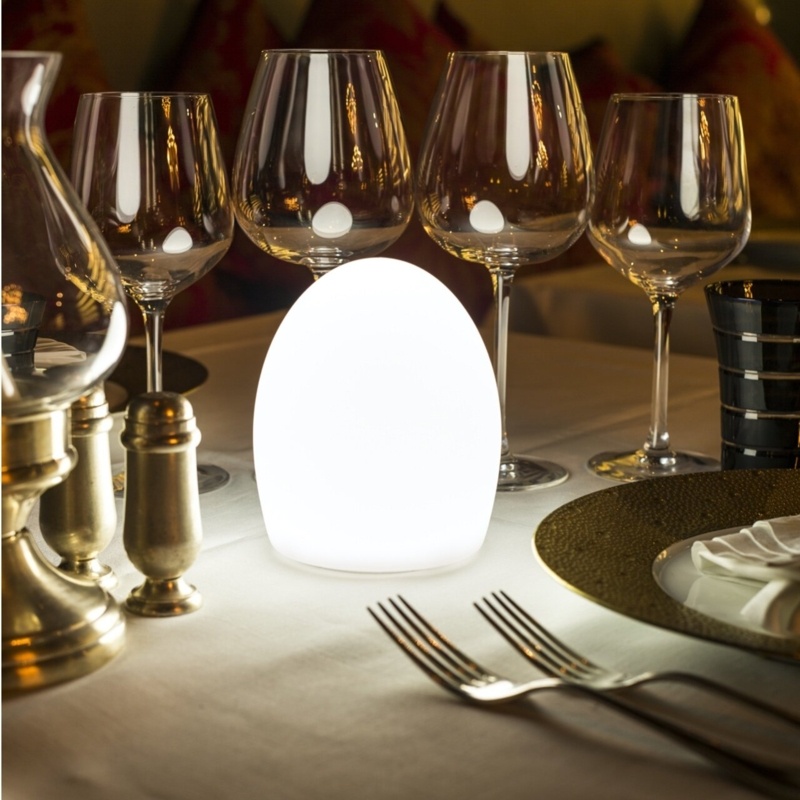 Point 5.5" Battery Powered Integrated LED Color Changing Outdoor Table Lamp