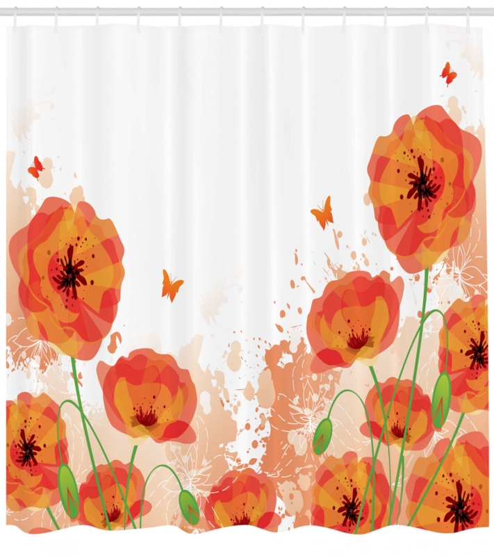 Modern 3D Digital Print Shower Curtain