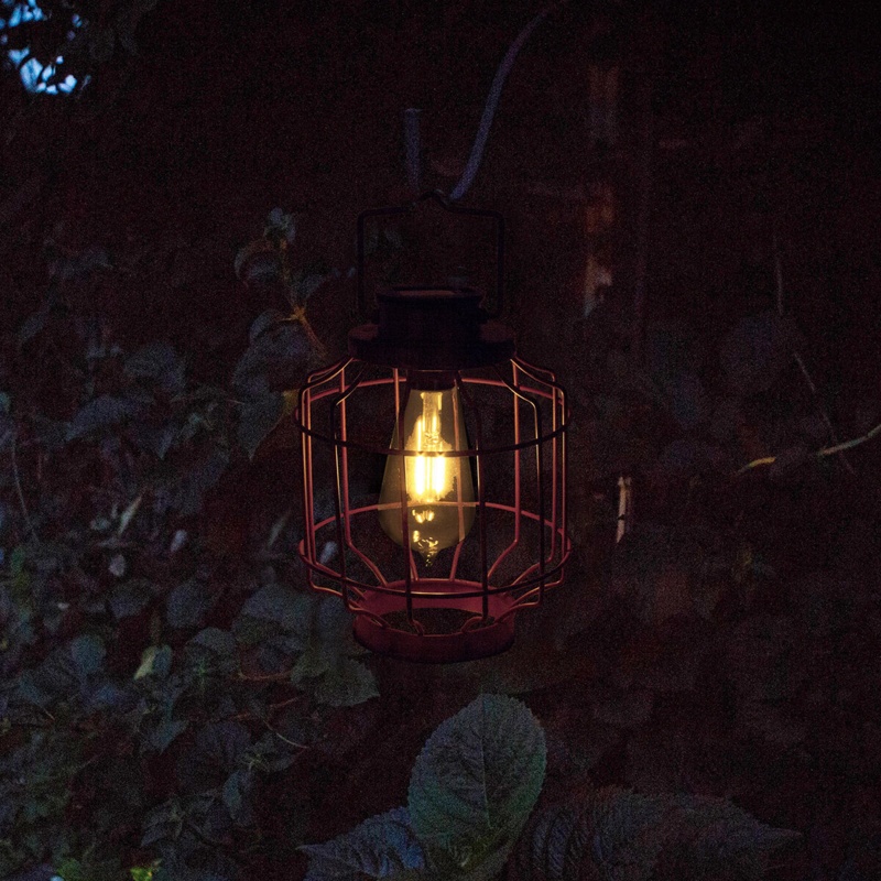 Portsmouth 11" Solar Powered LED Outdoor Hanging Light