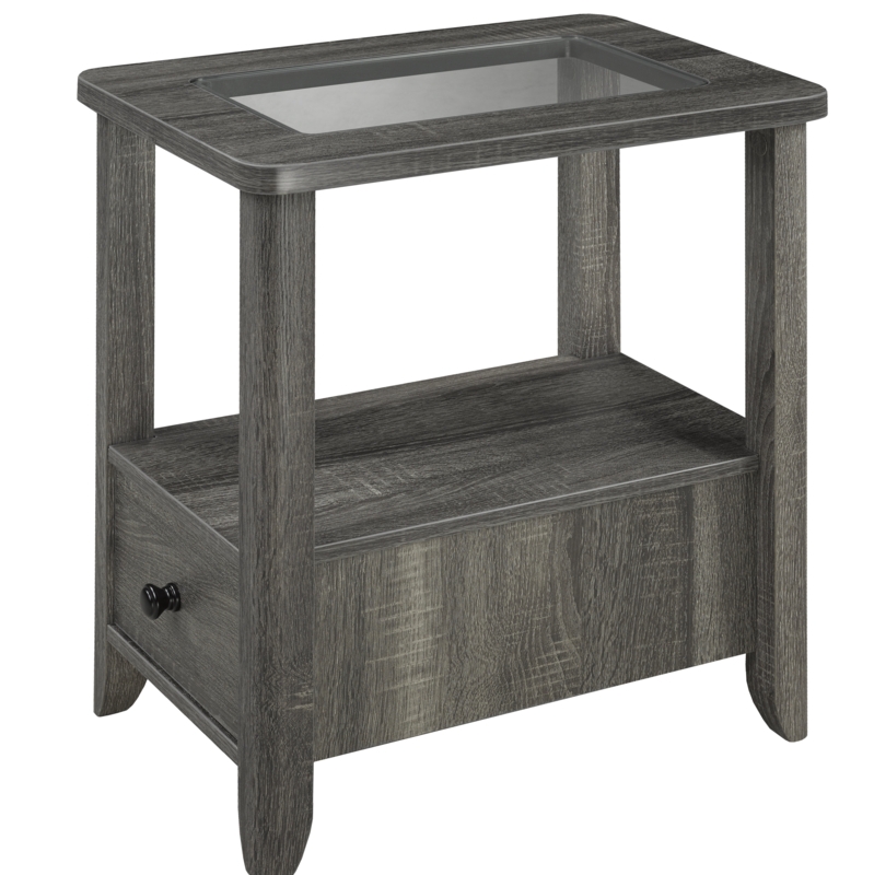 Multi-Purpose Stand with Drawer and Glass Top