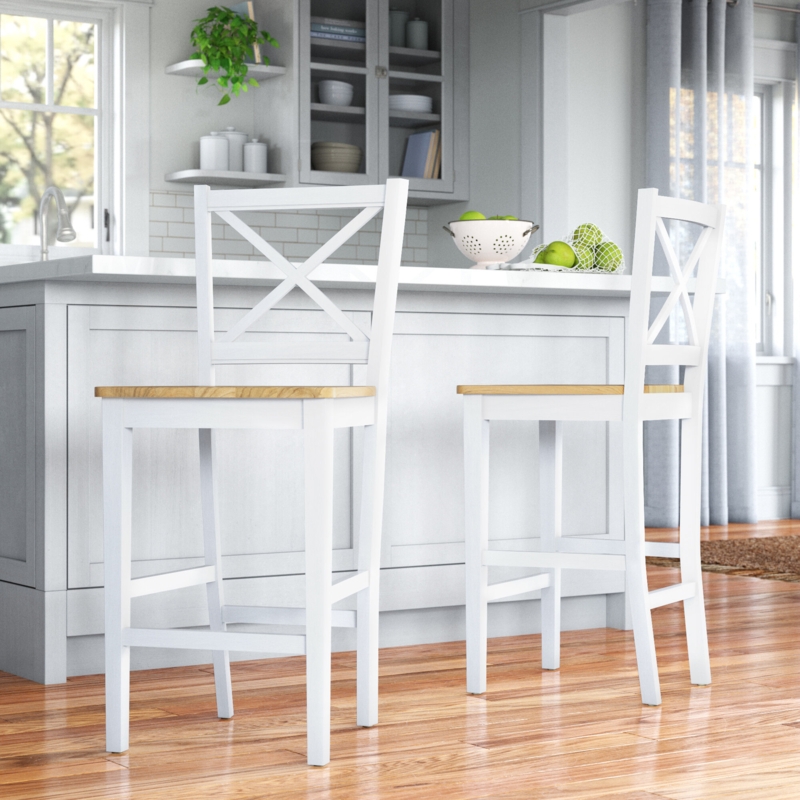 2-Piece Classic Espresso Bar Stools