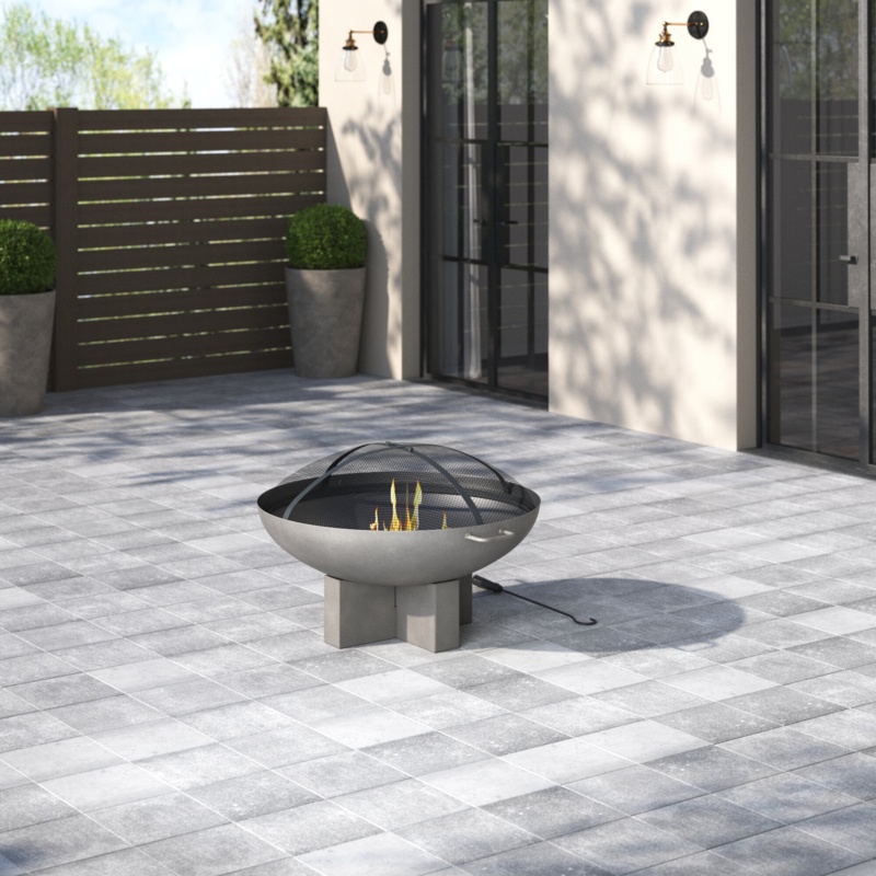 Powell 22.83'' H x 39.57'' W Steel Wood Burning Outdoor Fire Pit