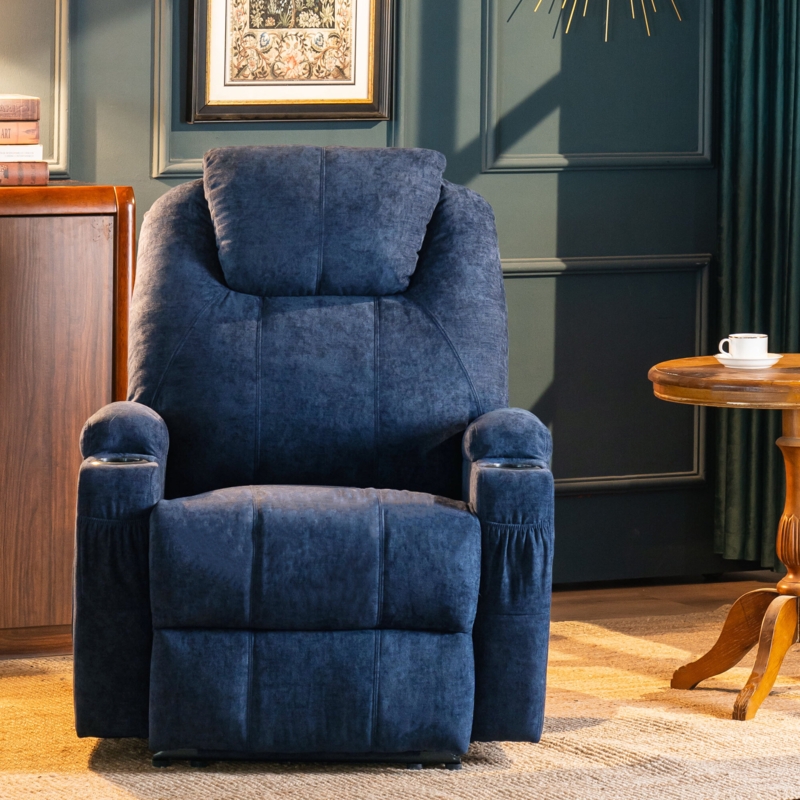 Plush Power Recliner with Massage and Heat