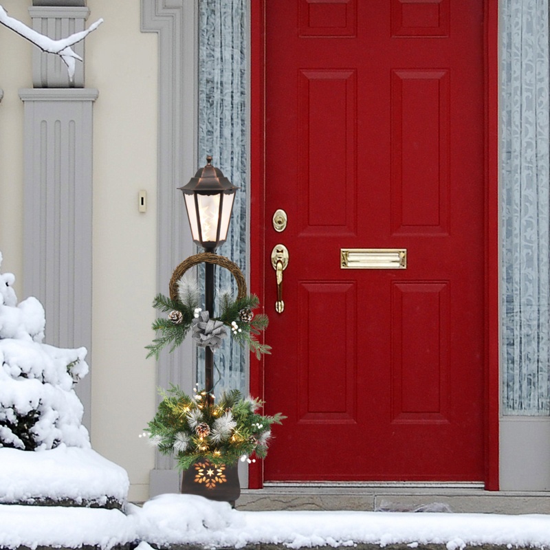 Pre-lit Christmas Lamp Post Lighted Display