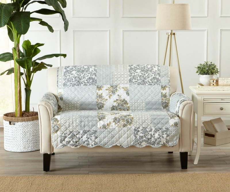 Printed Box Cushion Loveseat Slipcover
