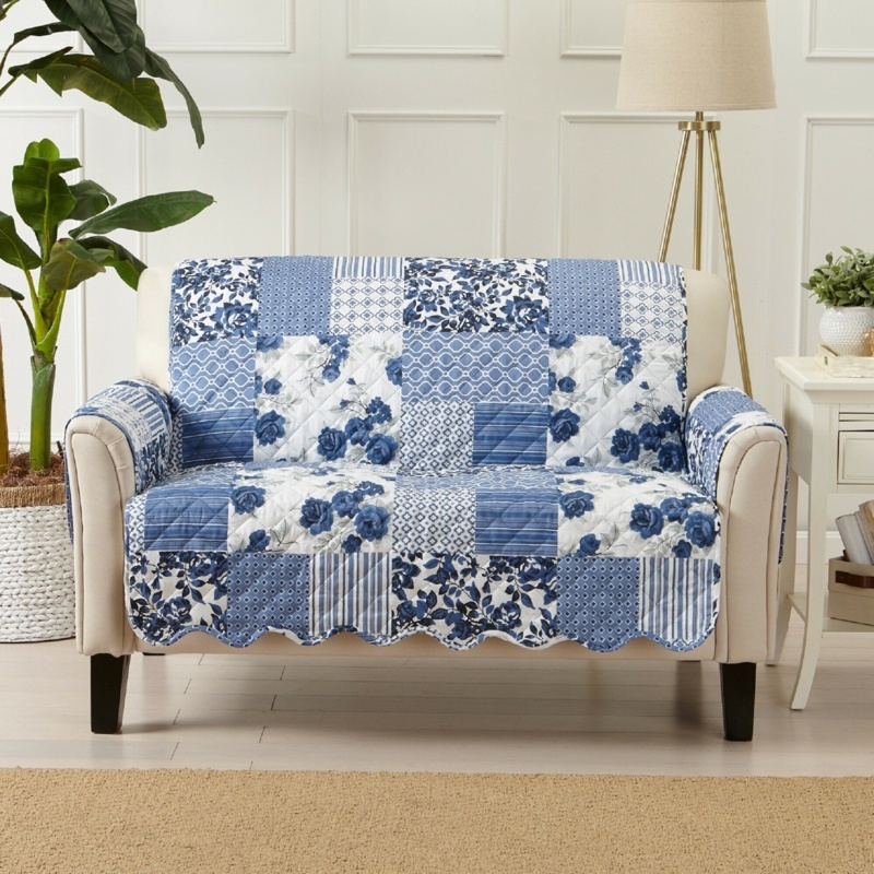 Printed Box Cushion Loveseat Slipcover