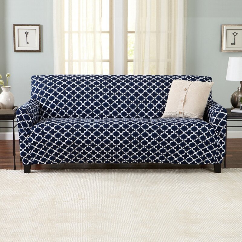 Printed sofa cover