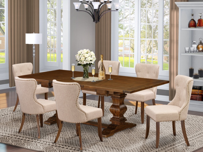 Privett Removable Leaf Solid Wood Dining Set