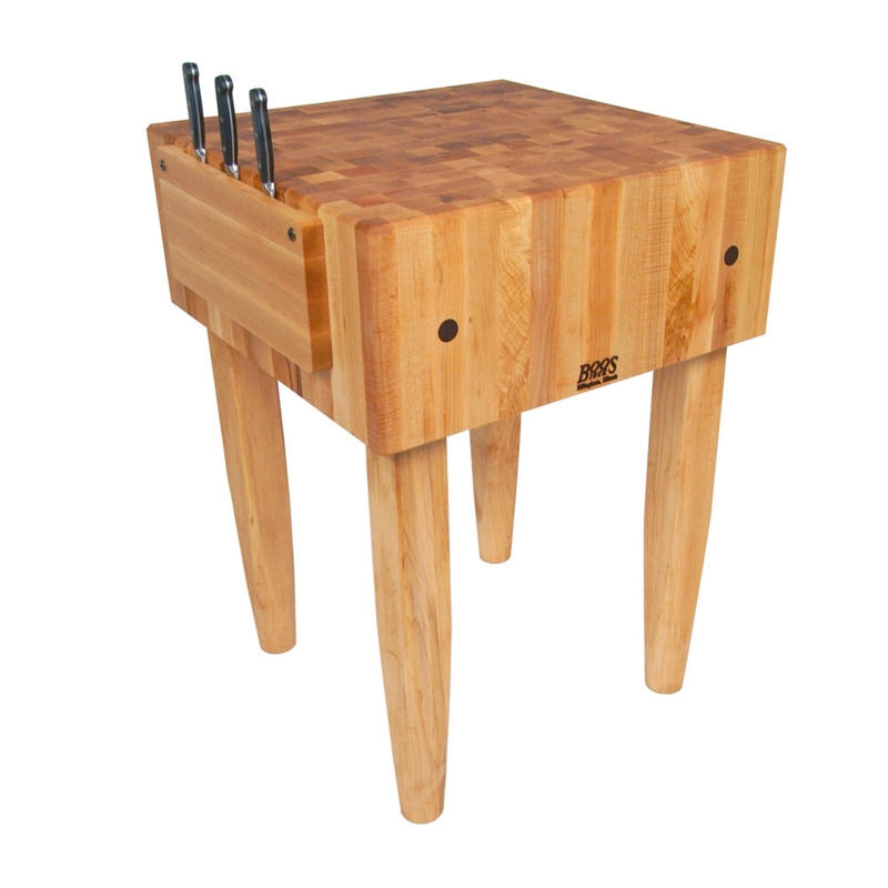 Chef Prep Table with Butcher Block Top
