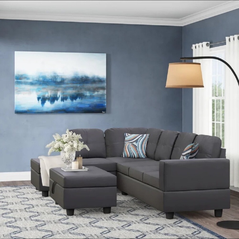 Provo 3 - Piece Vegan Leather Sectional