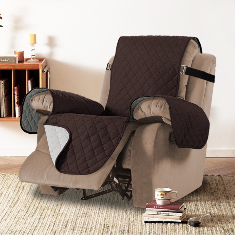 Quilted Reversible Box Cushion Recliner Slipcover