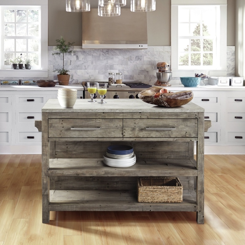 Reclaimed Pine Kitchen Island