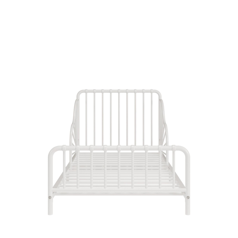 Whimsical Metal Toddler Bed with Safety Rails